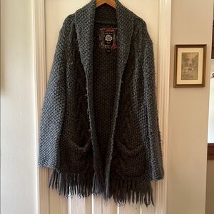 Lucky Brand Gray Hand Knit Sweater